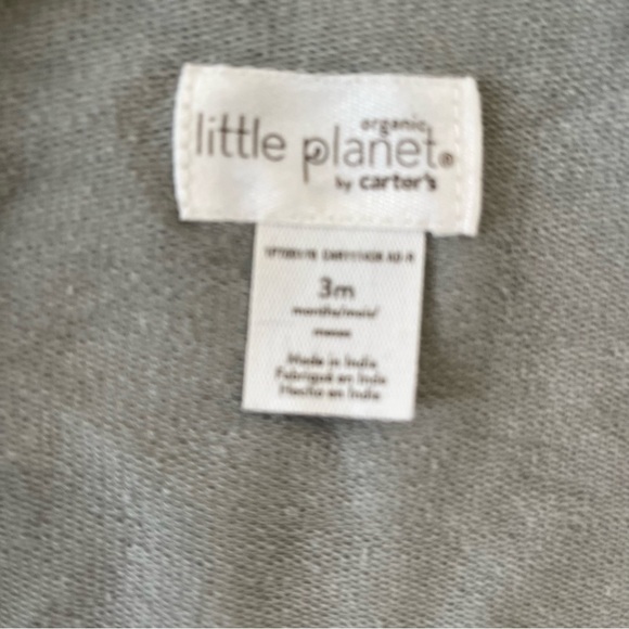 Little Planet Carters 3 piece set sage maroon cardign  0-3 months baby neutral - Picture 8 of 12